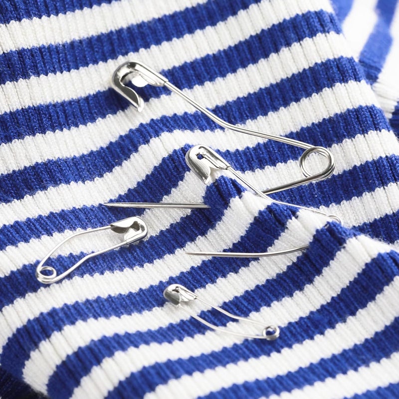MASONEE 160 Pack Curved Safety Pins for Quilting Basting Pins 28mm 32mm 38mm 54mm Assorted Sizes Quilting Safety Pins Stainless Steel Quilting Pins - Image 3